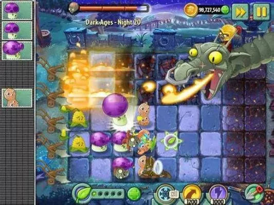 《植物大战僵尸2》黑暗时代BOSS战攻略：植物布局与技能打断