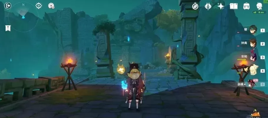 原神遗迹入口攻略：洞窟缺口定位、翻越护栏、跳入缺口、对话与机关操作详解